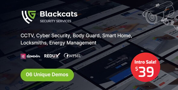 Blackcats - CCTV & Security WordPress Theme Logo